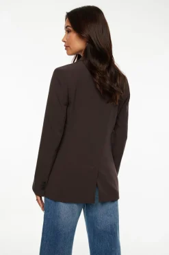 Dynamite Adeline Single Breasted Blazer Brown Clearance