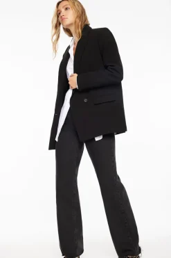 Dynamite Anya Double Breasted Blazer Black New