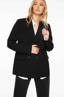 Dynamite Anya Double Breasted Blazer Black New