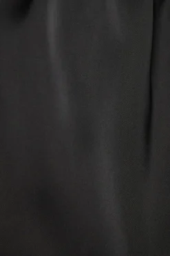 Dynamite Bare Peplum Satin Top Black Hot