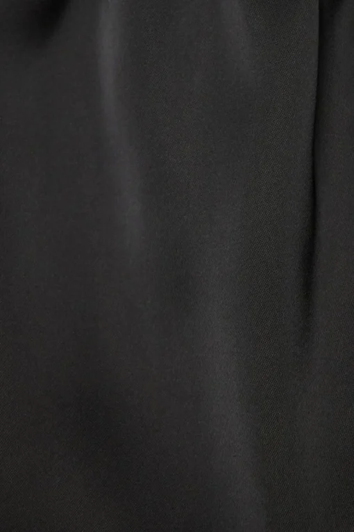Dynamite Bare Peplum Satin Top Black Hot