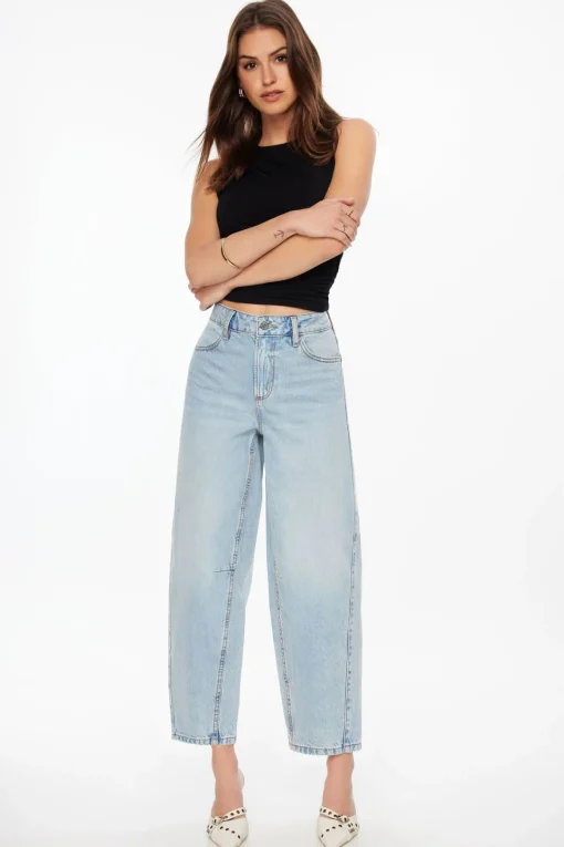 Dynamite Blair Barrel Leg Jeans Blue Online