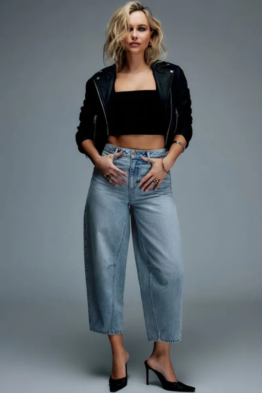 Dynamite Blair Barrel Leg Jeans Blue Online