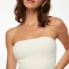 Dynamite Bouclé Tube Top White Outlet
