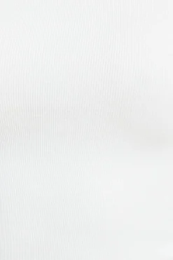 Dynamite Button Cuff Turtleneck Sweater White Cheap
