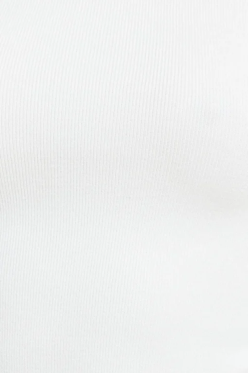 Dynamite Button Cuff Turtleneck Sweater White Cheap