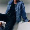 Dynamite Buttoned Denim Jacket Blue Outlet