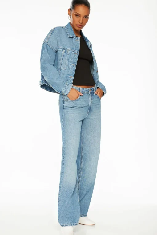 Dynamite Buttoned Denim Jacket Blue Outlet