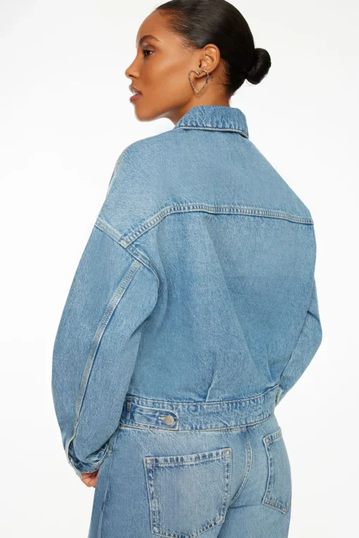 Dynamite Buttoned Denim Jacket Blue Outlet
