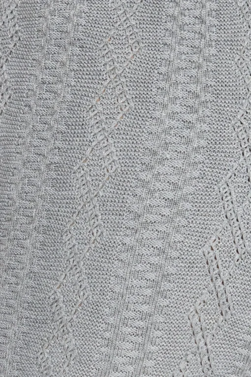 Dynamite Cable Knit Flared Pants Gray Store