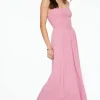 Dynamite Cami Ruched Linen Maxi Dress Red Store