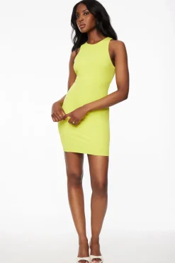 Dynamite Carrie Crew Neck Mini Dress Green Clearance