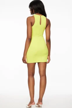 Dynamite Carrie Crew Neck Mini Dress Green Clearance