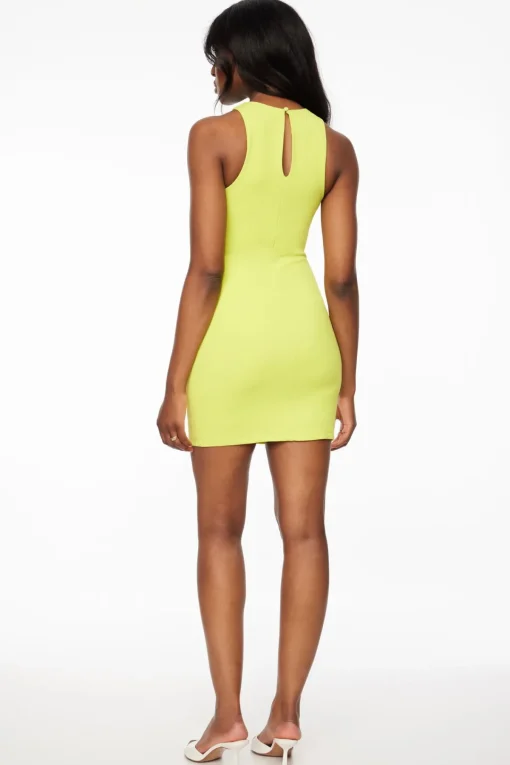 Dynamite Carrie Crew Neck Mini Dress Green Clearance