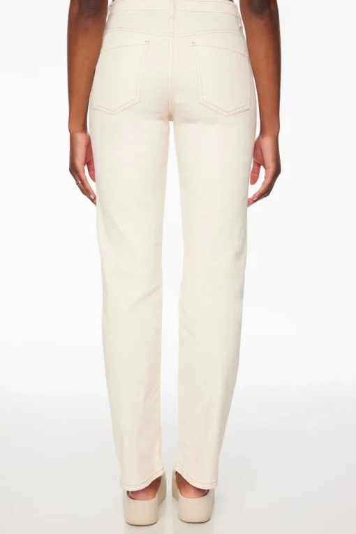 Dynamite Chiara Slim Straight Jeans White Cheap
