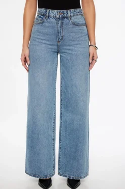 Dynamite Chloe Ultra Wide Leg Jeans Blue Sale