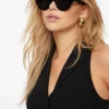 Dynamite Chunky Cat-Eye Sunglasses Purple Best Sale