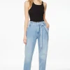 Dynamite Claudia Lightweight Paper Bag Mom Jeans Blue Cheap