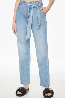 Dynamite Claudia Lightweight Paper Bag Mom Jeans Blue Cheap