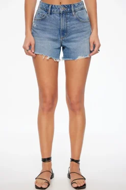 Dynamite Claudia Mom Denim Shorts Blue Outlet