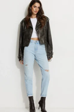 Dynamite Claudia Mom Jeans Blue Sale