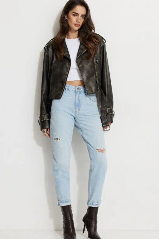 Dynamite Claudia Mom Jeans Blue Sale