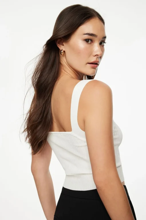 Dynamite Compact Tank Top White Fashion