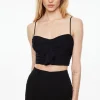 Dynamite Corset Top With Frill Black Shop