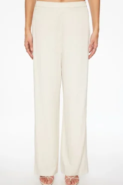Dynamite Crinkled Wide Leg Pants Beige Hot