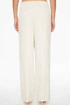 Dynamite Crinkled Wide Leg Pants Beige Hot