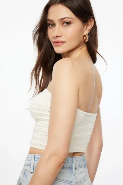 Dynamite Crochet Tube Top Brown Hot