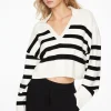 Dynamite Cropped Polo Sweater White Shop