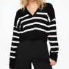 Dynamite Cropped Polo Sweater Black Best