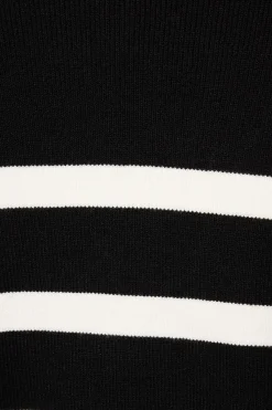 Dynamite Cropped Polo Sweater Black Best