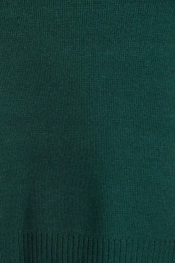 Dynamite Cropped Turtleneck Sweater Green Best