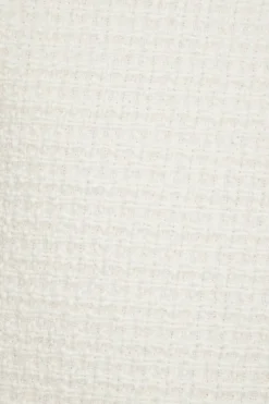 Dynamite Cropped Tweed Blazer White Discount