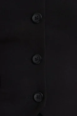 Dynamite Cross Front Vest Black Outlet