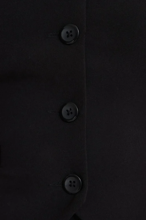 Dynamite Cross Front Vest Black Outlet