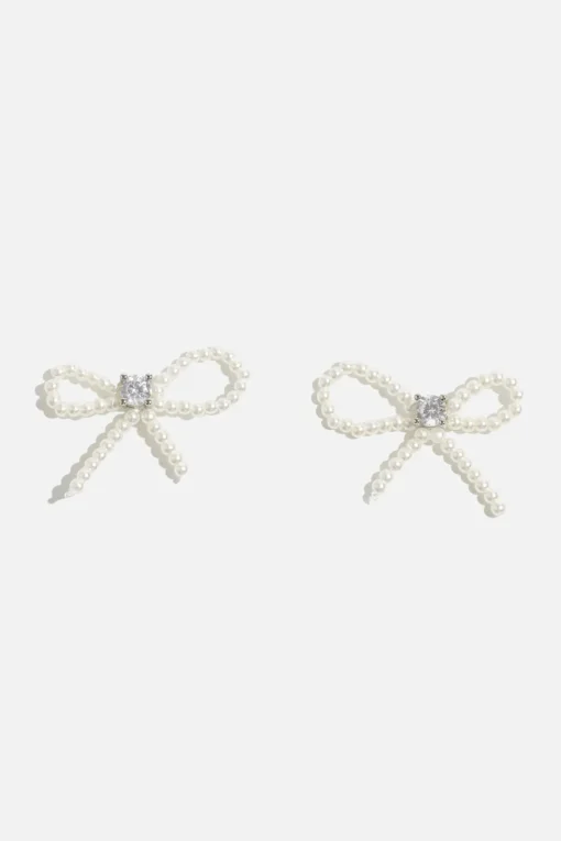 Dynamite Delicate Bow Stud Earrings Grey Online