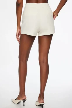 Dynamite Delta Pleated Tailored Shorts White Online
