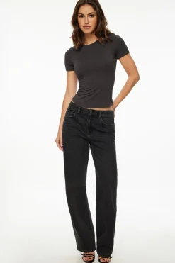 Dynamite Drea Jersey Crewneck T Shirt BLACK Hot
