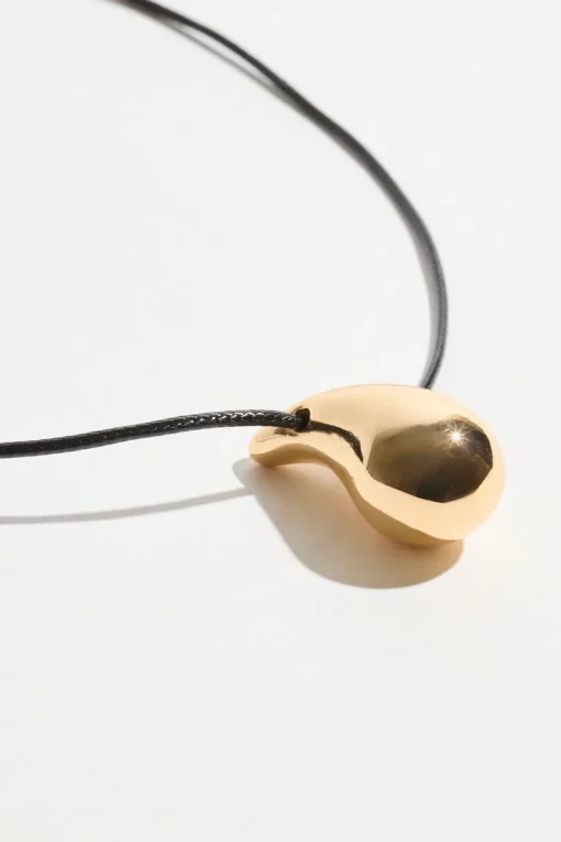 Dynamite Drop Pendant Cord Necklace Yellow Best Sale
