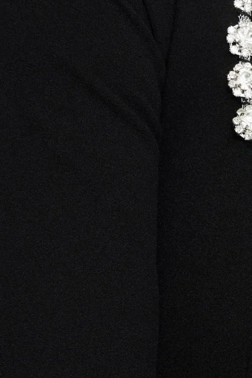 Dynamite Embellished Long Sleeve Top Black Best Sale