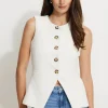 Dynamite Emery Flyaway Vest White Flash Sale