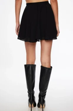 Dynamite Everlee Flounce Mini Skirt Black Flash Sale