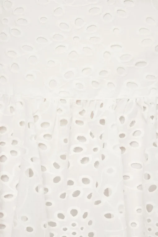 Dynamite Eyelet Scalloped Mini Skirt White Sale