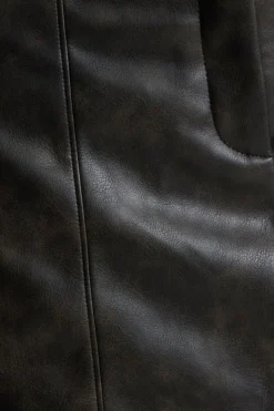 Dynamite Faux Leather Mini Skort Brown Sale