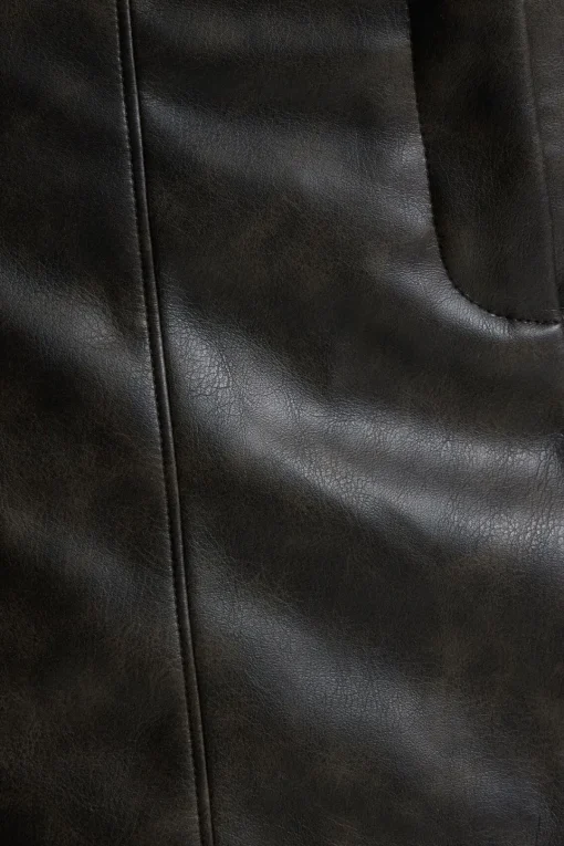 Dynamite Faux Leather Mini Skort Brown Sale
