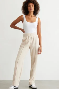 Dynamite Fleece Wide Leg Jogger Brown Best