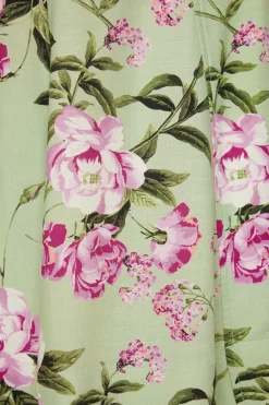 Dynamite Floral Flare Mini Skirt Green Cheap